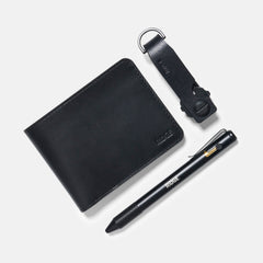 Daily Writer Kit - Billfold - Midnight Black Leather
