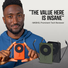 Ridge Wallet for MagSafe + Power Bank - Matte Black