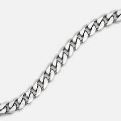 5mm Curb Chain - Platinum - 22"