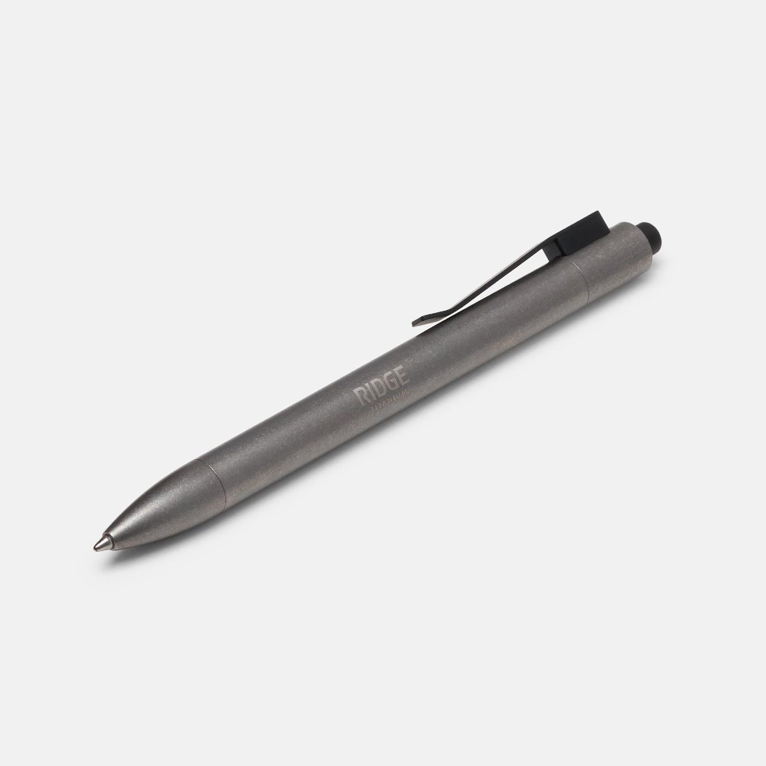 Ridge Click Pen - Stonewashed Titanium