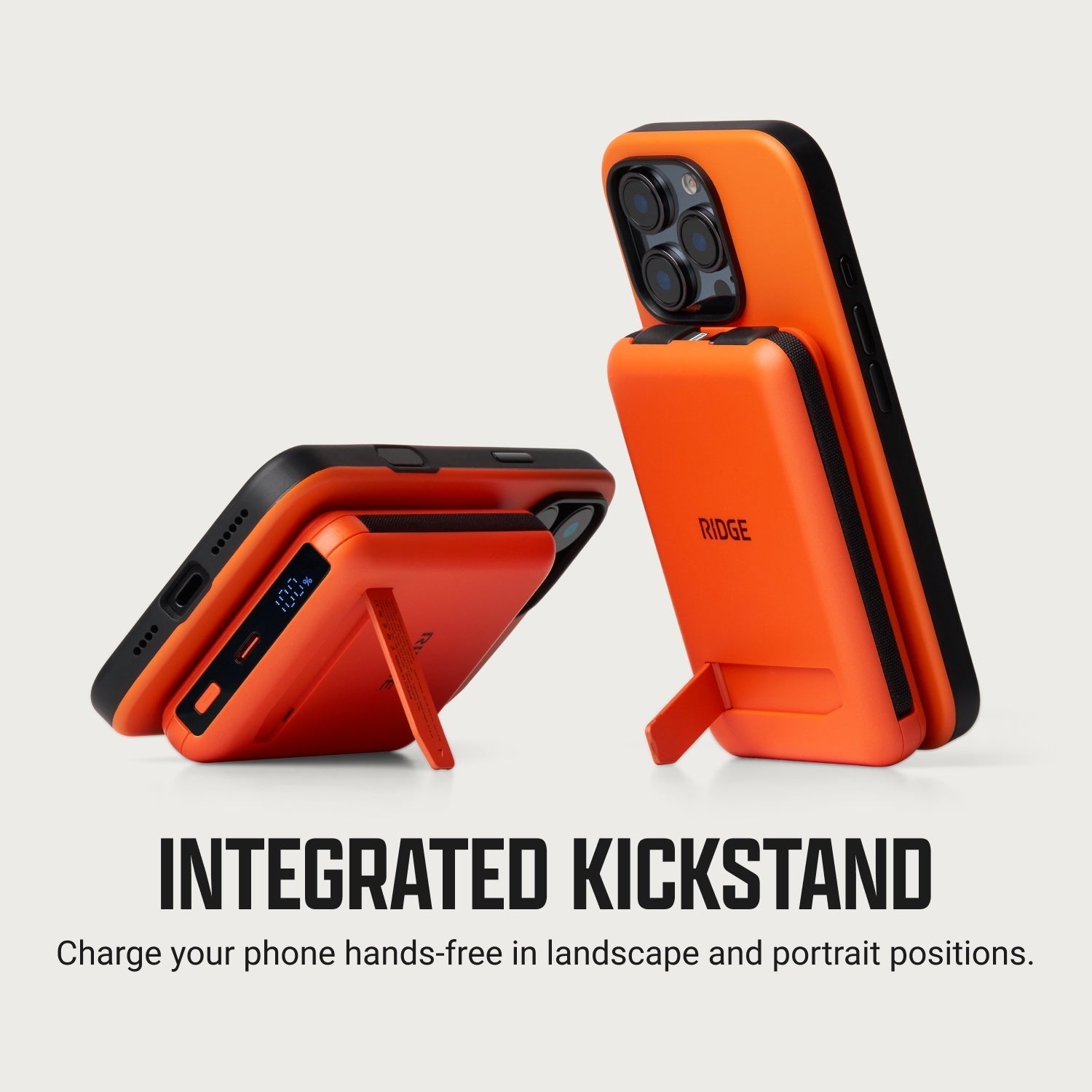 Ridge Wallet for MagSafe + Power Bank - Atomic Purple