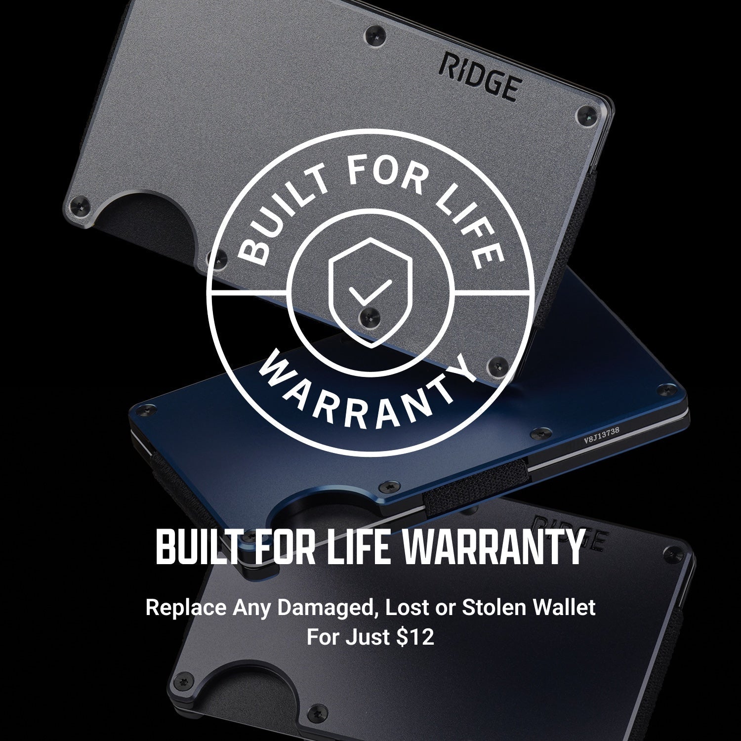 Ridge Wallet + Power Bank - Carbon Fiber 3K + Matte Black