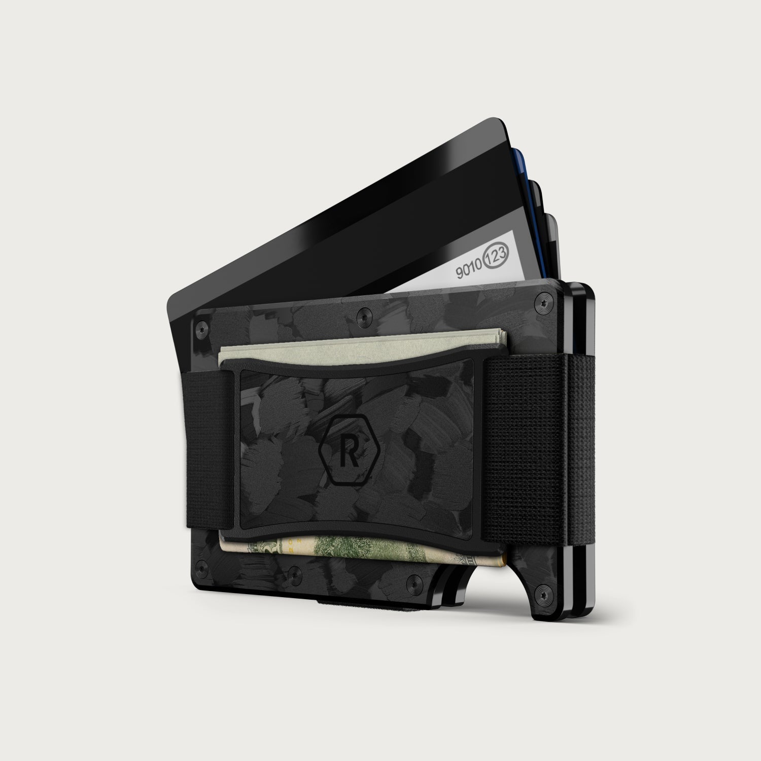 Ridge Wallet + Power Bank - Forged Carbon + Matte Black
