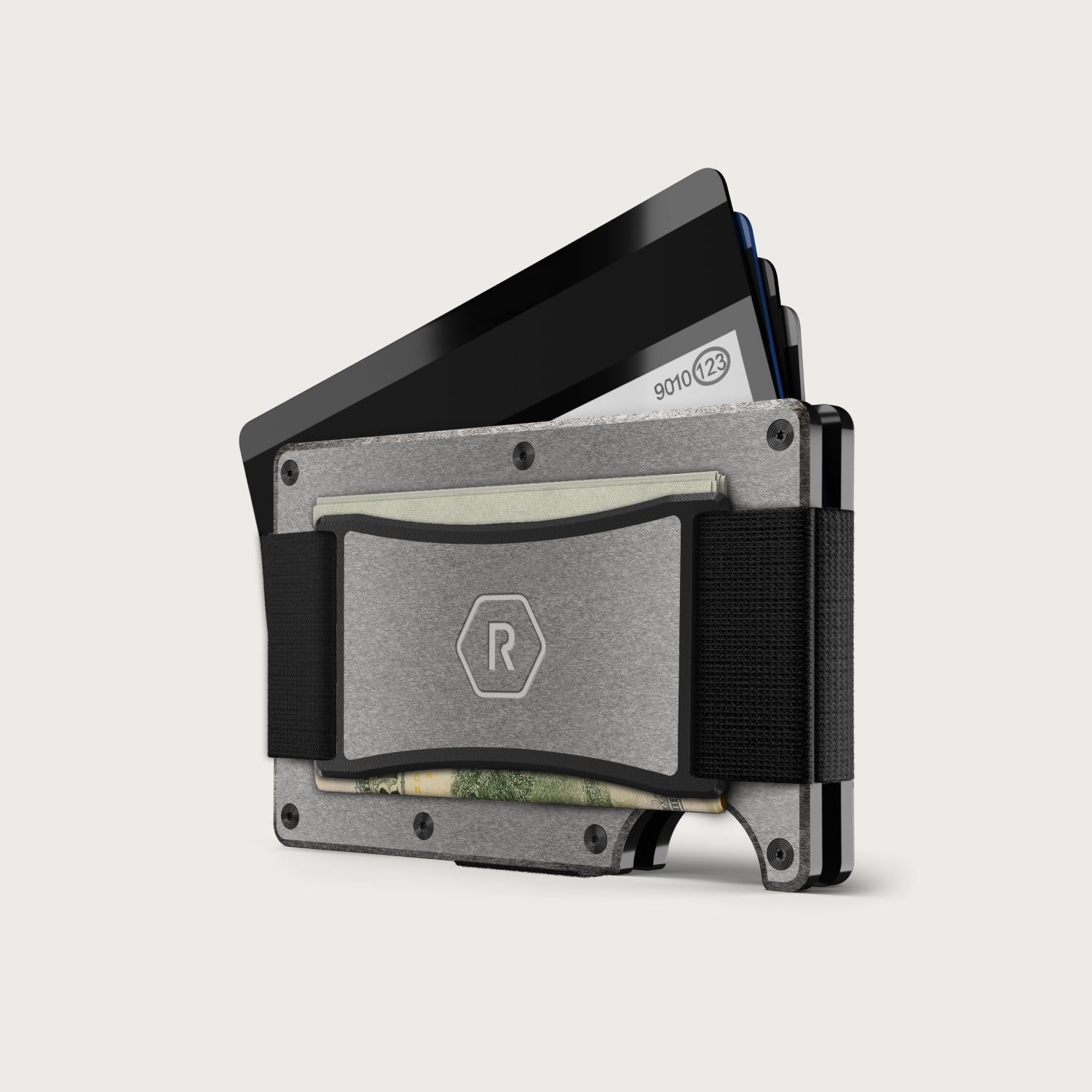 Ridge Wallet + Power Bank + KeyCase - Stonewashed Titanium + Matte Black + Stonewashed Titanium